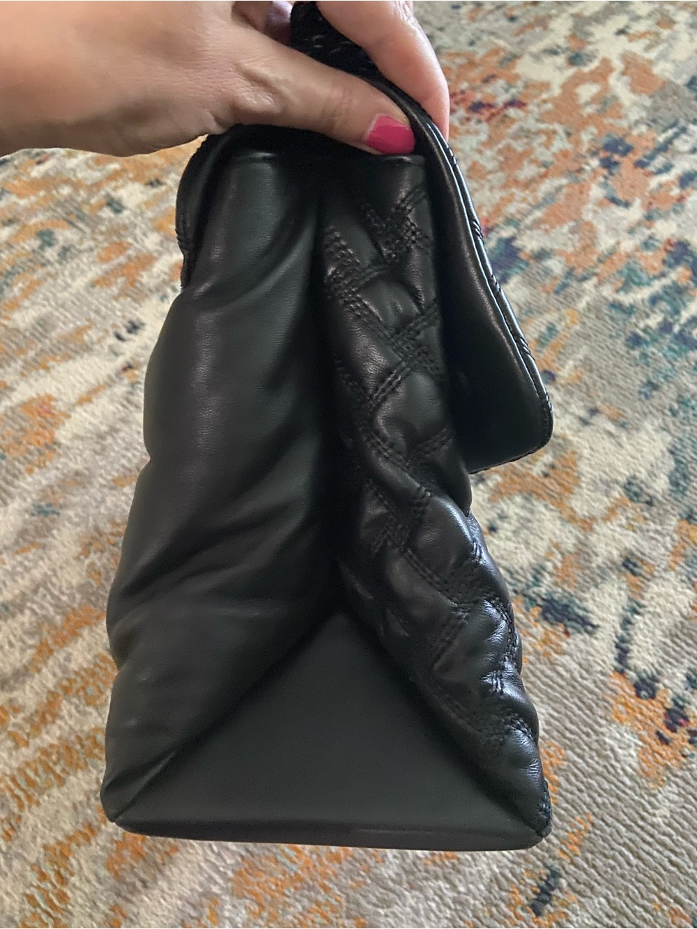Kurt Geiger London XXL Kensington Drench Leather Shoulder Bag Black. - Picture 7 of 9